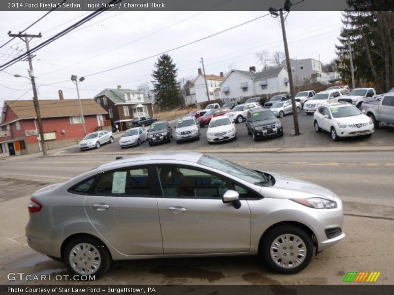 Ingot Silver / Charcoal Black 2014 Ford Fiesta S Sedan