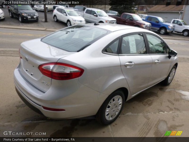 Ingot Silver / Charcoal Black 2014 Ford Fiesta S Sedan