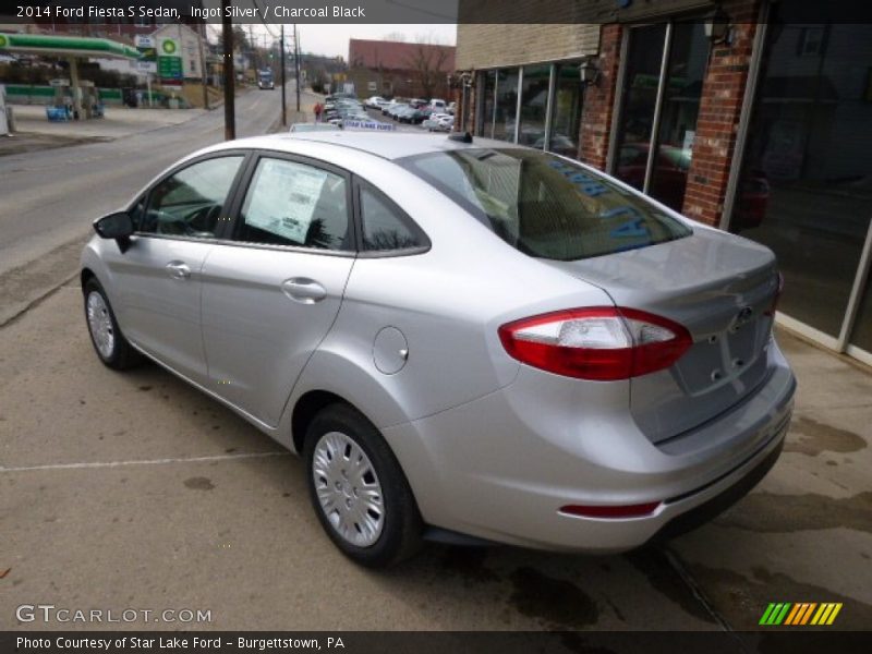 Ingot Silver / Charcoal Black 2014 Ford Fiesta S Sedan
