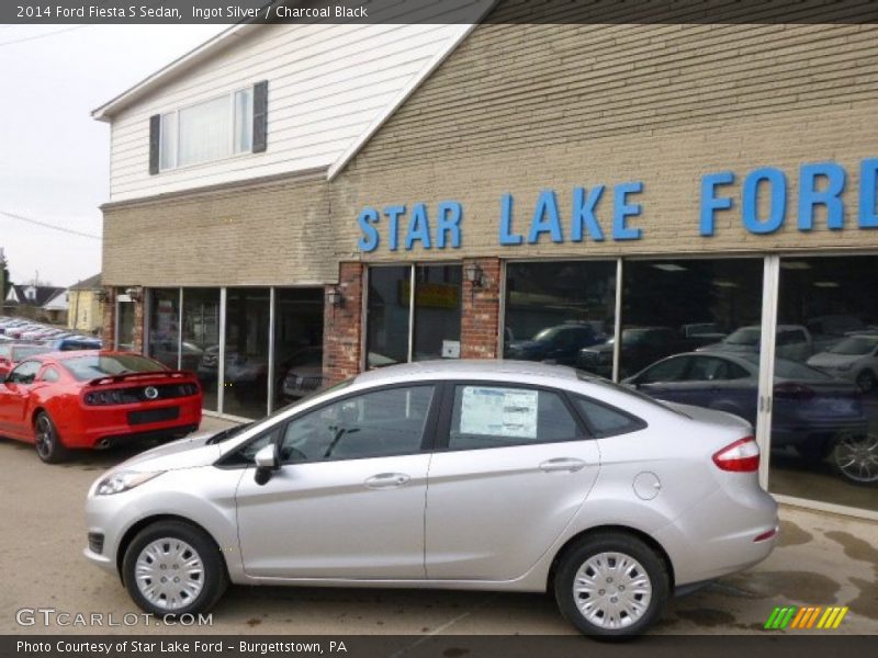 Ingot Silver / Charcoal Black 2014 Ford Fiesta S Sedan