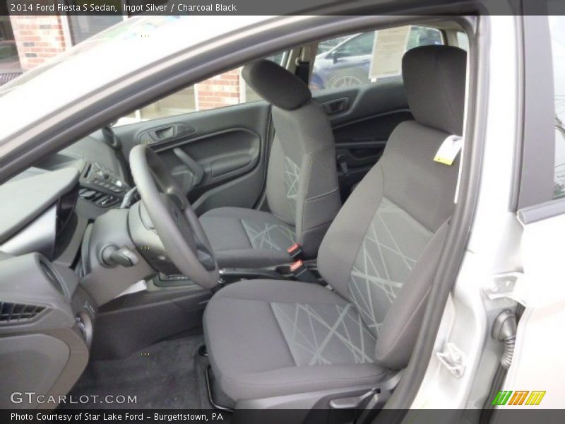 Ingot Silver / Charcoal Black 2014 Ford Fiesta S Sedan