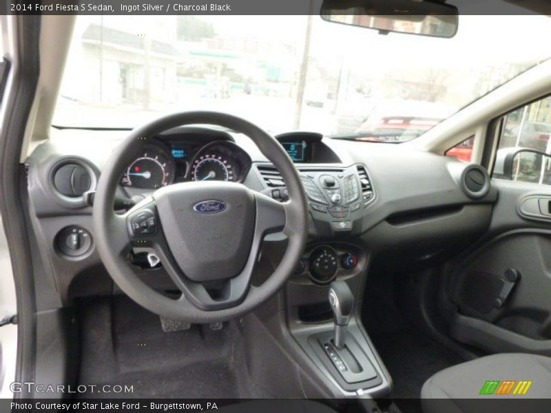 Ingot Silver / Charcoal Black 2014 Ford Fiesta S Sedan