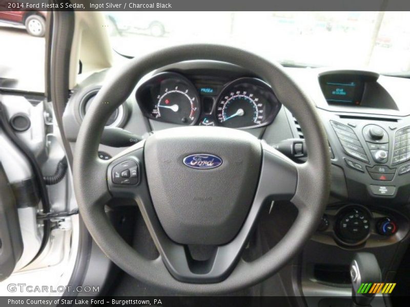 Ingot Silver / Charcoal Black 2014 Ford Fiesta S Sedan