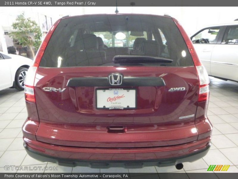 Tango Red Pearl / Gray 2011 Honda CR-V SE 4WD