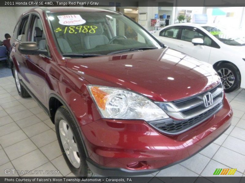 Tango Red Pearl / Gray 2011 Honda CR-V SE 4WD