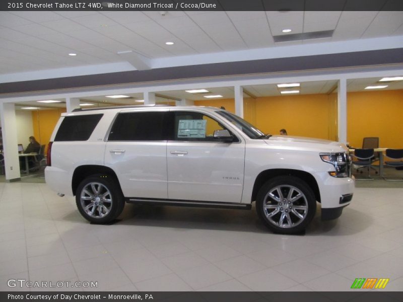 White Diamond Tricoat / Cocoa/Dune 2015 Chevrolet Tahoe LTZ 4WD