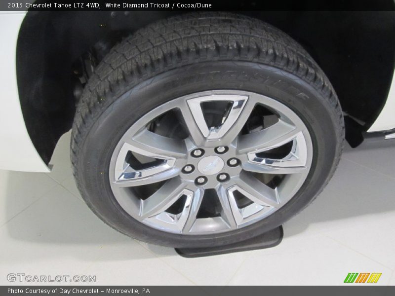 White Diamond Tricoat / Cocoa/Dune 2015 Chevrolet Tahoe LTZ 4WD