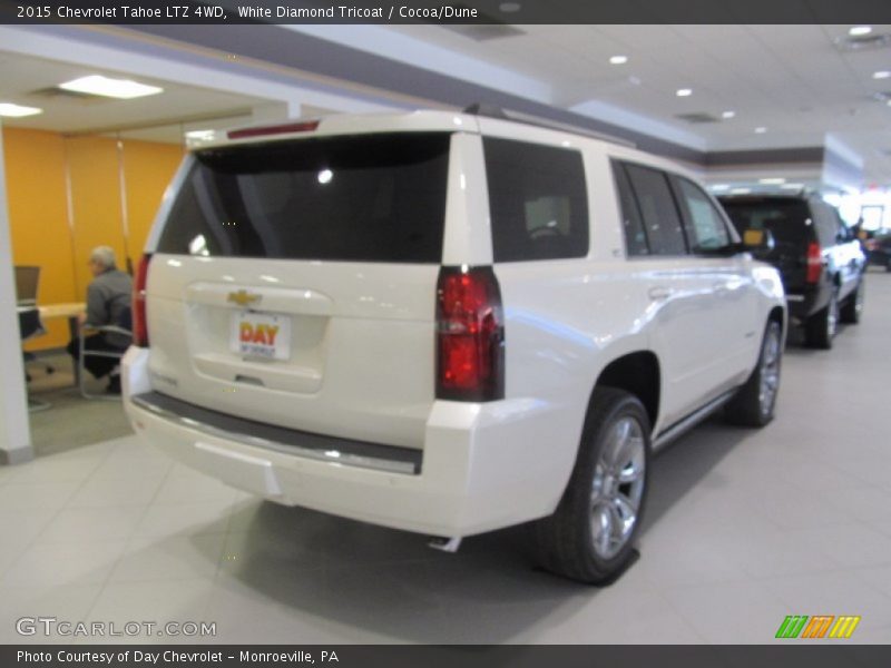 White Diamond Tricoat / Cocoa/Dune 2015 Chevrolet Tahoe LTZ 4WD
