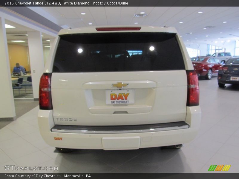 White Diamond Tricoat / Cocoa/Dune 2015 Chevrolet Tahoe LTZ 4WD