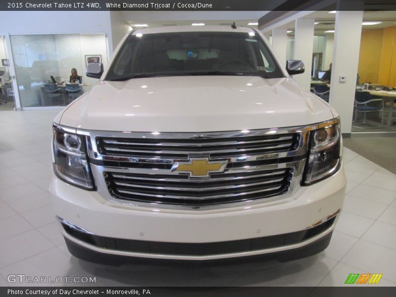 White Diamond Tricoat / Cocoa/Dune 2015 Chevrolet Tahoe LTZ 4WD