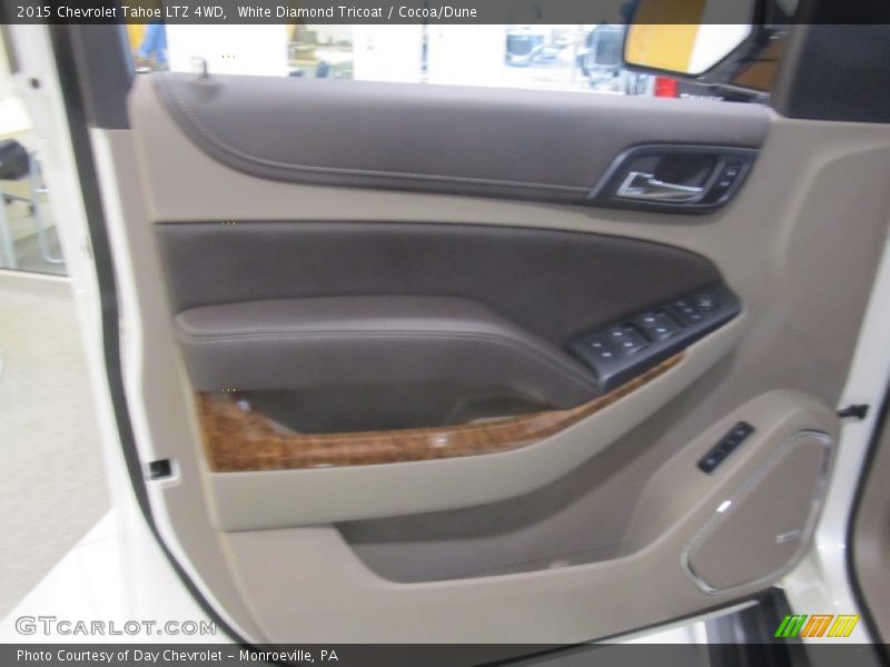 White Diamond Tricoat / Cocoa/Dune 2015 Chevrolet Tahoe LTZ 4WD