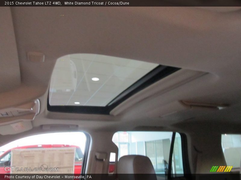 White Diamond Tricoat / Cocoa/Dune 2015 Chevrolet Tahoe LTZ 4WD