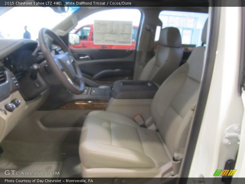 White Diamond Tricoat / Cocoa/Dune 2015 Chevrolet Tahoe LTZ 4WD