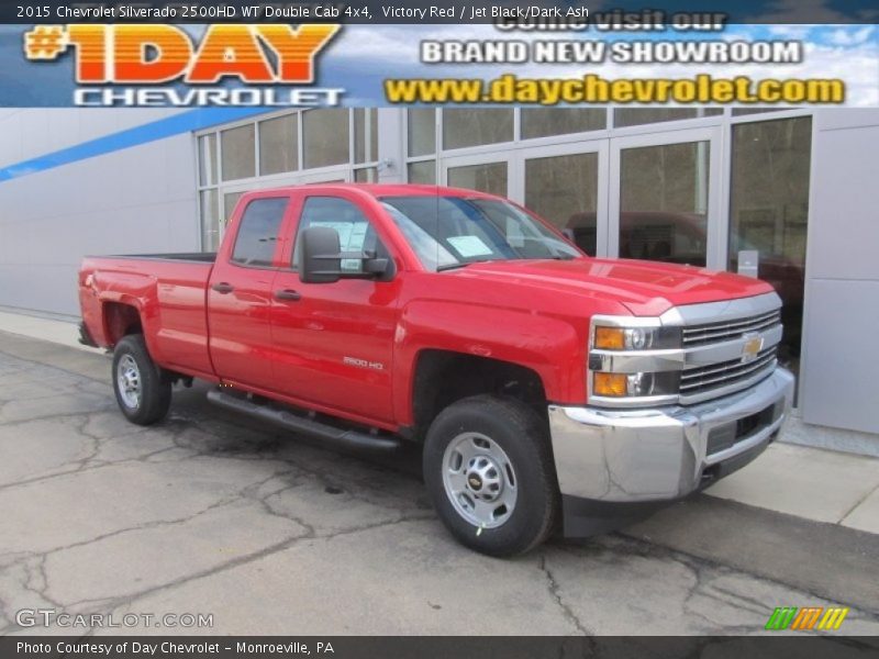 Victory Red / Jet Black/Dark Ash 2015 Chevrolet Silverado 2500HD WT Double Cab 4x4