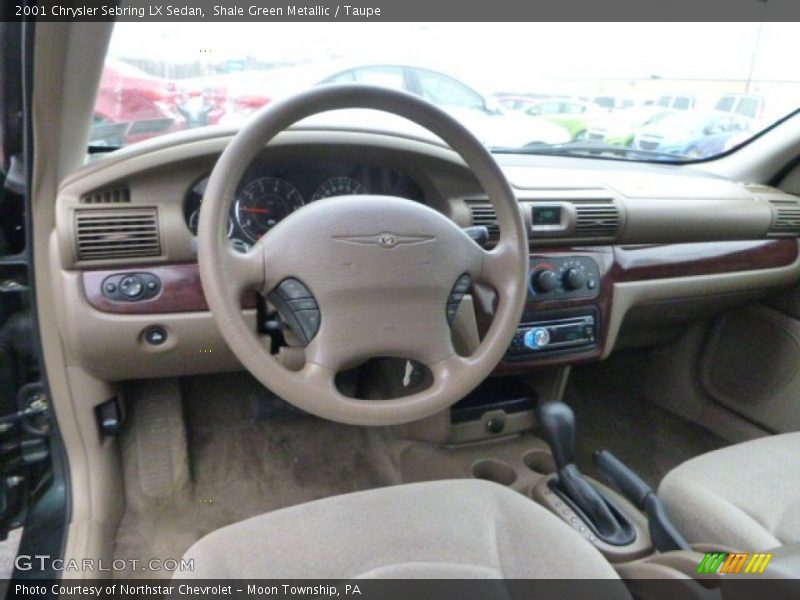 Shale Green Metallic / Taupe 2001 Chrysler Sebring LX Sedan