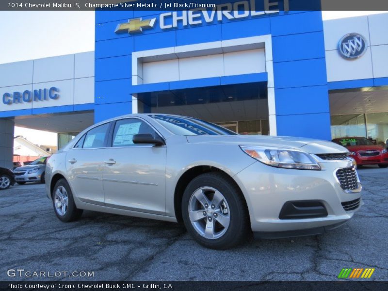 Champagne Silver Metallic / Jet Black/Titanium 2014 Chevrolet Malibu LS