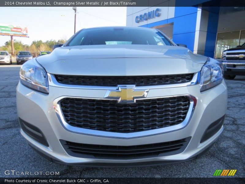 Champagne Silver Metallic / Jet Black/Titanium 2014 Chevrolet Malibu LS