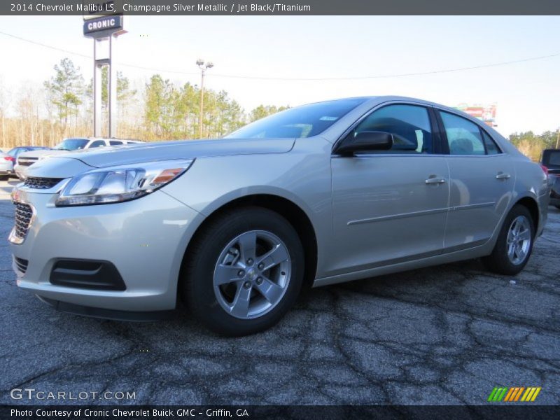 Champagne Silver Metallic / Jet Black/Titanium 2014 Chevrolet Malibu LS
