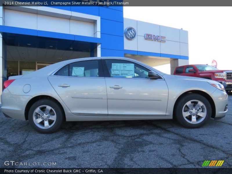 Champagne Silver Metallic / Jet Black/Titanium 2014 Chevrolet Malibu LS