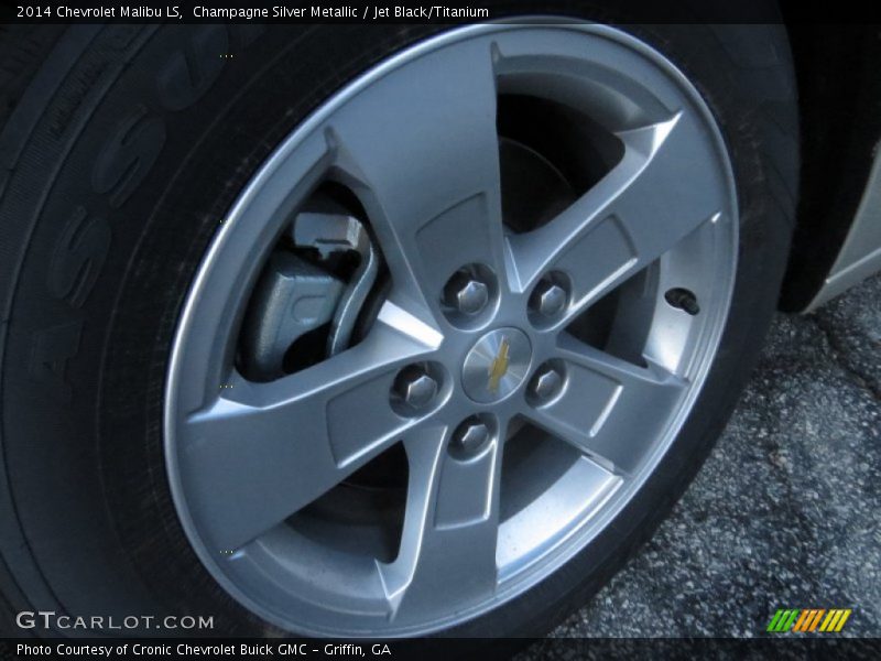 Champagne Silver Metallic / Jet Black/Titanium 2014 Chevrolet Malibu LS