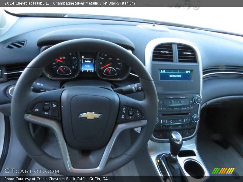 Champagne Silver Metallic / Jet Black/Titanium 2014 Chevrolet Malibu LS