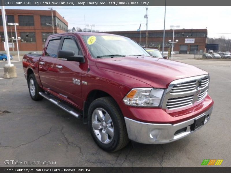 Deep Cherry Red Pearl / Black/Diesel Gray 2013 Ram 1500 Big Horn Crew Cab 4x4