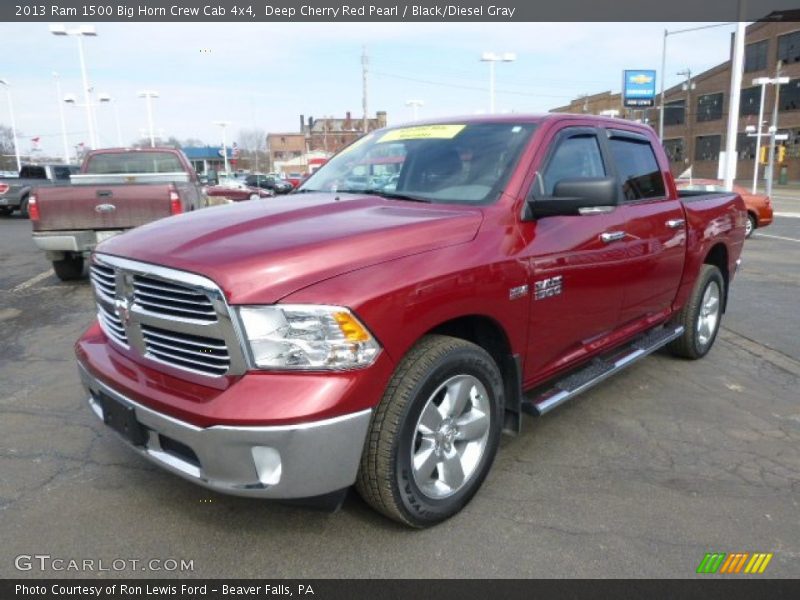 Deep Cherry Red Pearl / Black/Diesel Gray 2013 Ram 1500 Big Horn Crew Cab 4x4