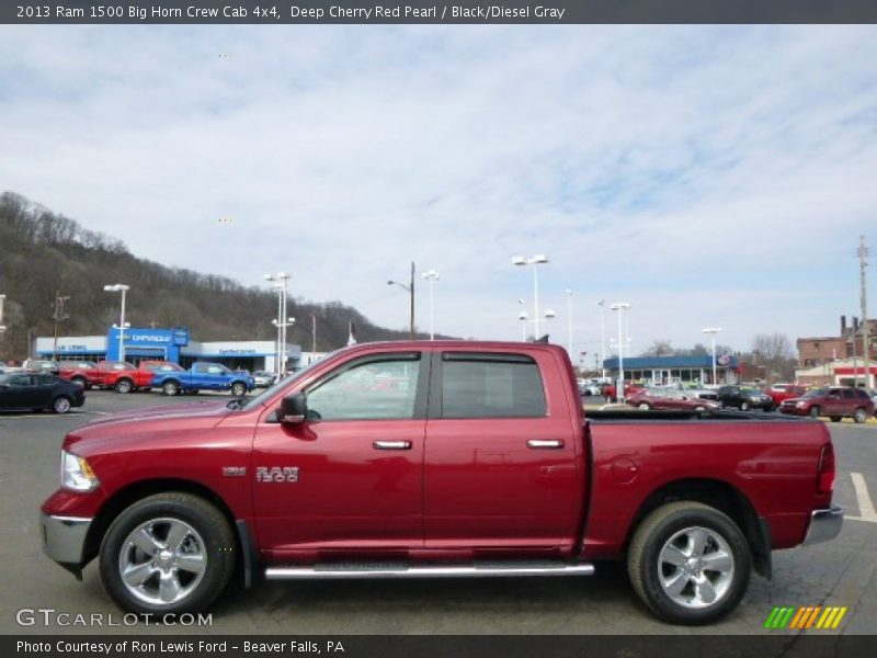Deep Cherry Red Pearl / Black/Diesel Gray 2013 Ram 1500 Big Horn Crew Cab 4x4