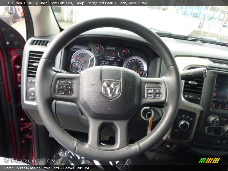 Deep Cherry Red Pearl / Black/Diesel Gray 2013 Ram 1500 Big Horn Crew Cab 4x4