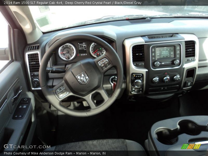 Deep Cherry Red Crystal Pearl / Black/Diesel Gray 2014 Ram 1500 SLT Regular Cab 4x4