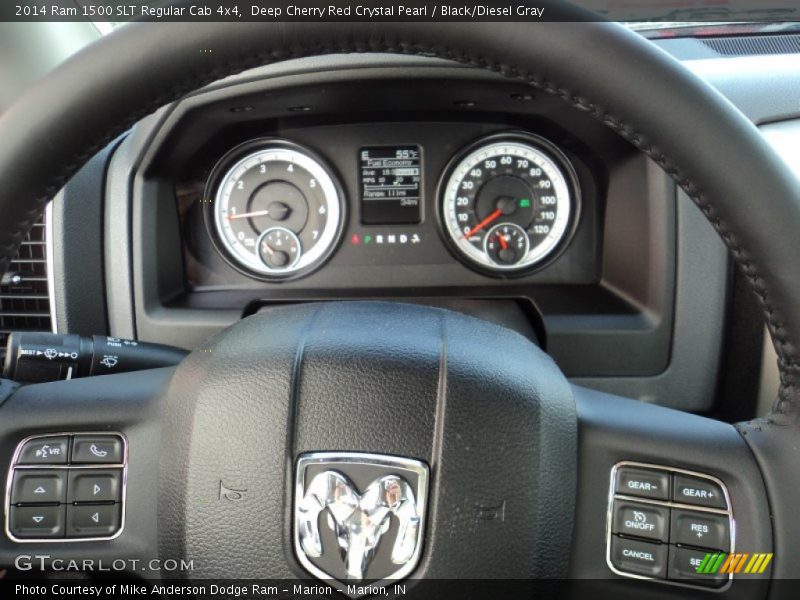 Deep Cherry Red Crystal Pearl / Black/Diesel Gray 2014 Ram 1500 SLT Regular Cab 4x4