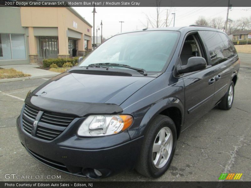 Modern Blue Pearl / Medium Slate Gray 2007 Dodge Grand Caravan SXT