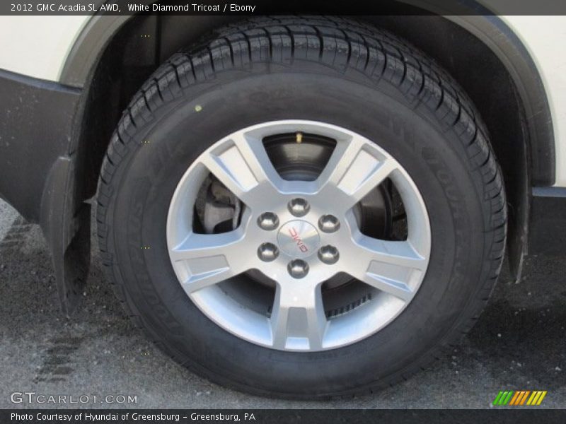 White Diamond Tricoat / Ebony 2012 GMC Acadia SL AWD