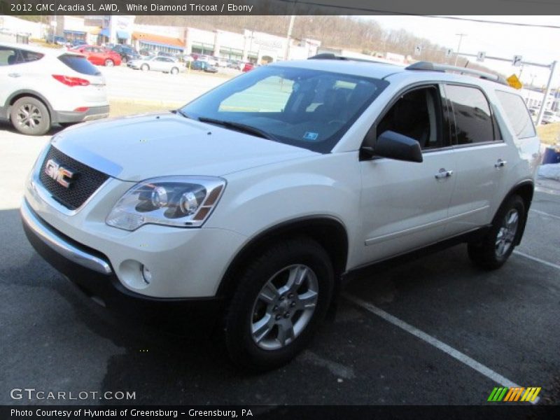 White Diamond Tricoat / Ebony 2012 GMC Acadia SL AWD
