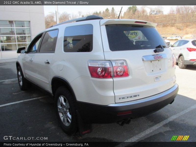 White Diamond Tricoat / Ebony 2012 GMC Acadia SL AWD