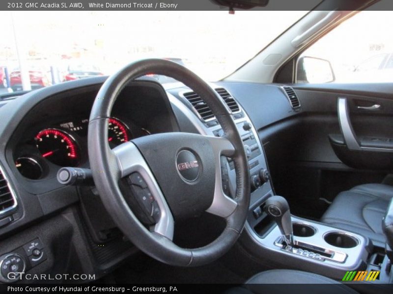 White Diamond Tricoat / Ebony 2012 GMC Acadia SL AWD