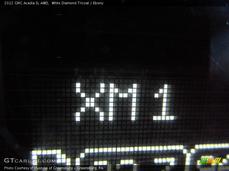 White Diamond Tricoat / Ebony 2012 GMC Acadia SL AWD