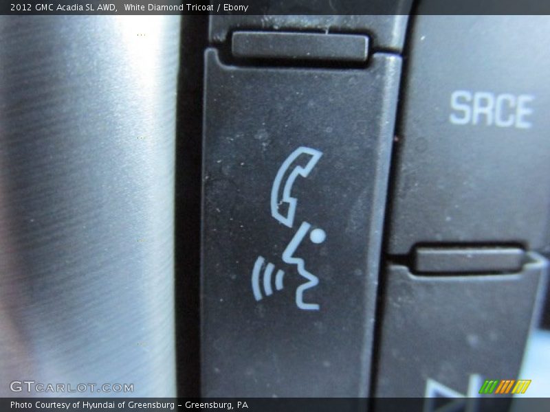 White Diamond Tricoat / Ebony 2012 GMC Acadia SL AWD