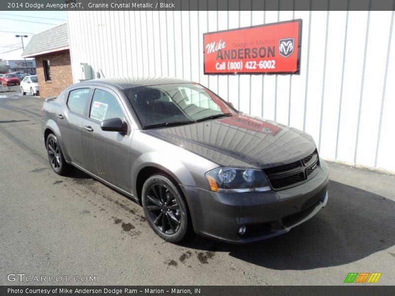 Granite Crystal Metallic / Black 2014 Dodge Avenger SXT