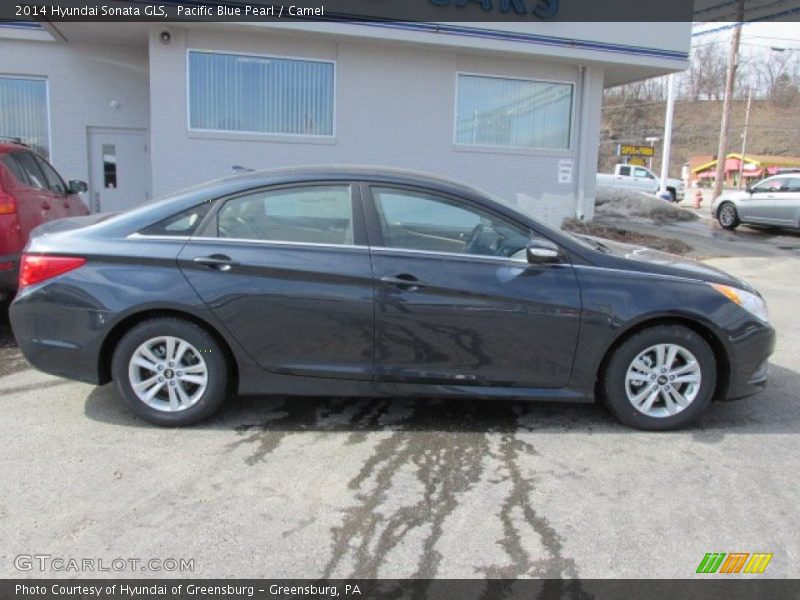 Pacific Blue Pearl / Camel 2014 Hyundai Sonata GLS