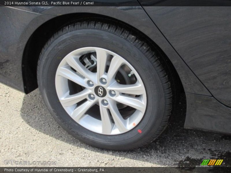 Pacific Blue Pearl / Camel 2014 Hyundai Sonata GLS