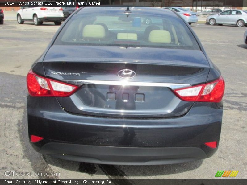 Pacific Blue Pearl / Camel 2014 Hyundai Sonata GLS
