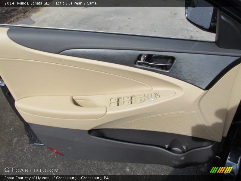 Pacific Blue Pearl / Camel 2014 Hyundai Sonata GLS