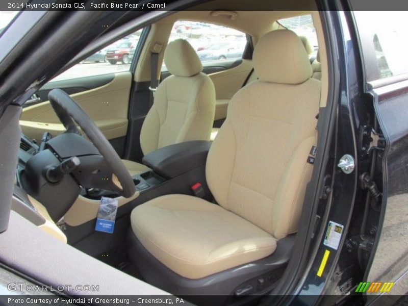 Pacific Blue Pearl / Camel 2014 Hyundai Sonata GLS