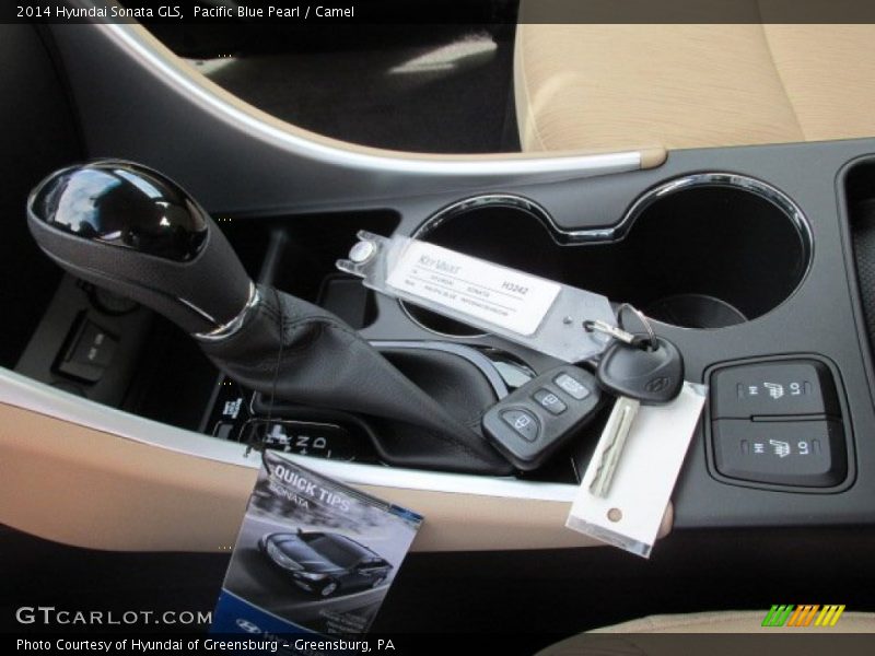 Pacific Blue Pearl / Camel 2014 Hyundai Sonata GLS