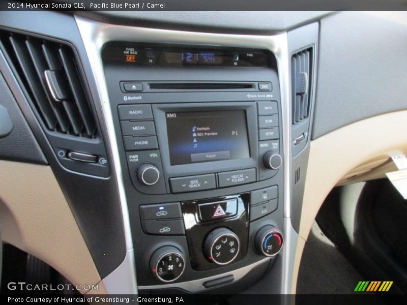 Pacific Blue Pearl / Camel 2014 Hyundai Sonata GLS