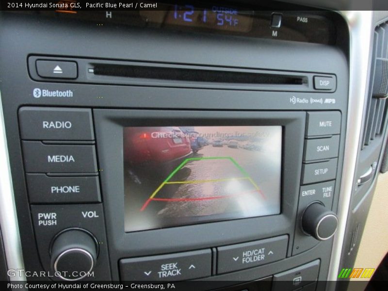 Pacific Blue Pearl / Camel 2014 Hyundai Sonata GLS