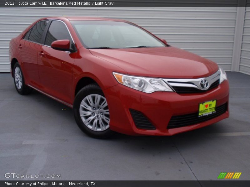 Barcelona Red Metallic / Light Gray 2012 Toyota Camry LE