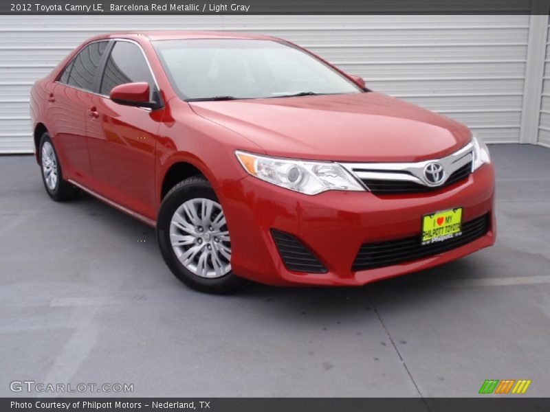 Barcelona Red Metallic / Light Gray 2012 Toyota Camry LE