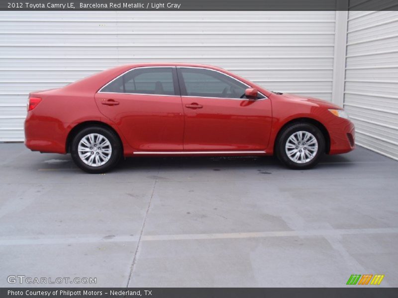 Barcelona Red Metallic / Light Gray 2012 Toyota Camry LE